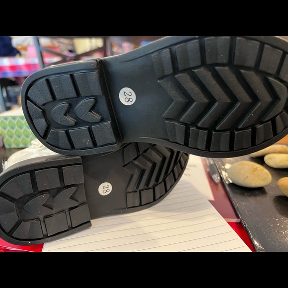 White patent combat boots for kids - Picture 2 of 4